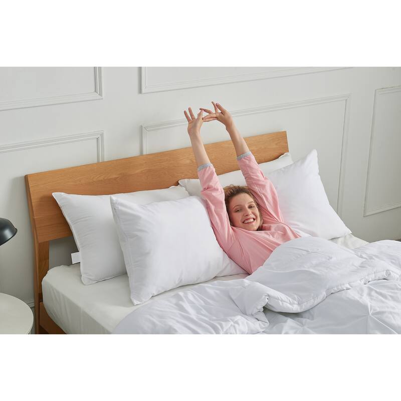 Cheer Collection 20 x 54-inch Down Alternative Side Body Pillow - White