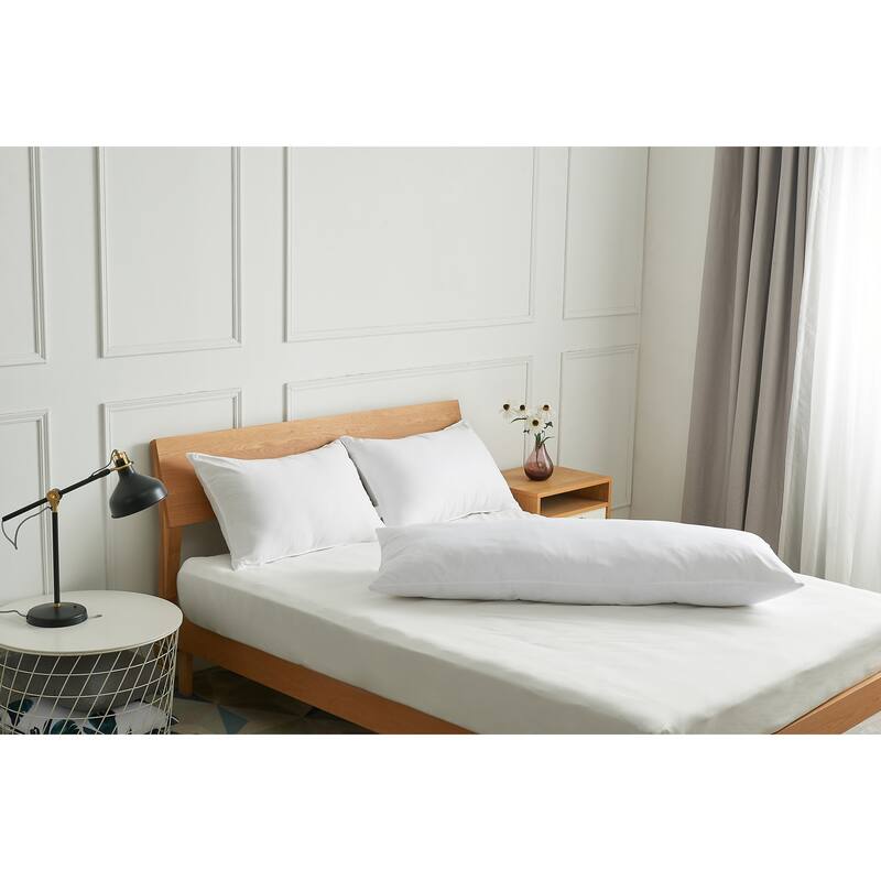 Cheer Collection 20 x 54-inch Down Alternative Side Body Pillow - White