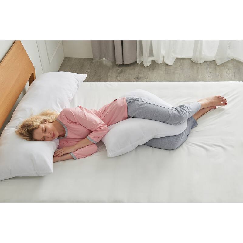 Cheer Collection 20 x 54-inch Down Alternative Side Body Pillow - White