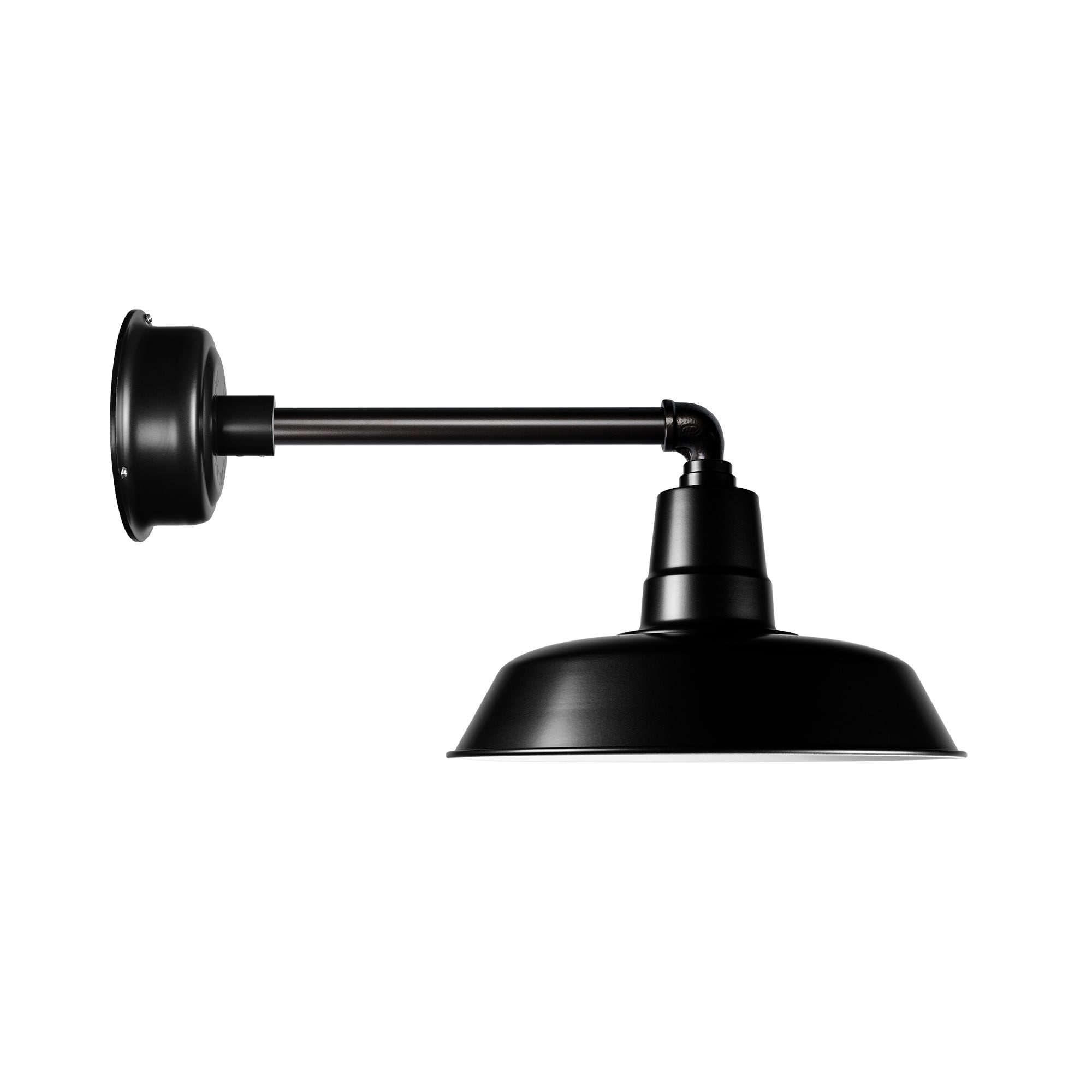 black exterior barn light