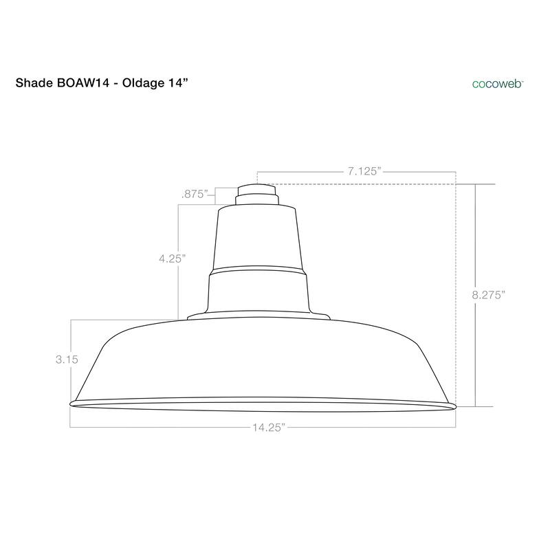14" Oldage LED Barn Light with Sleek Arm in Matte Black