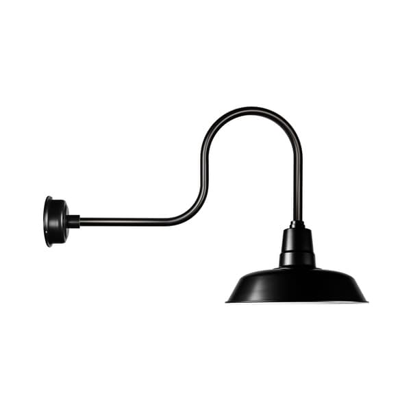 Matte black online barn light