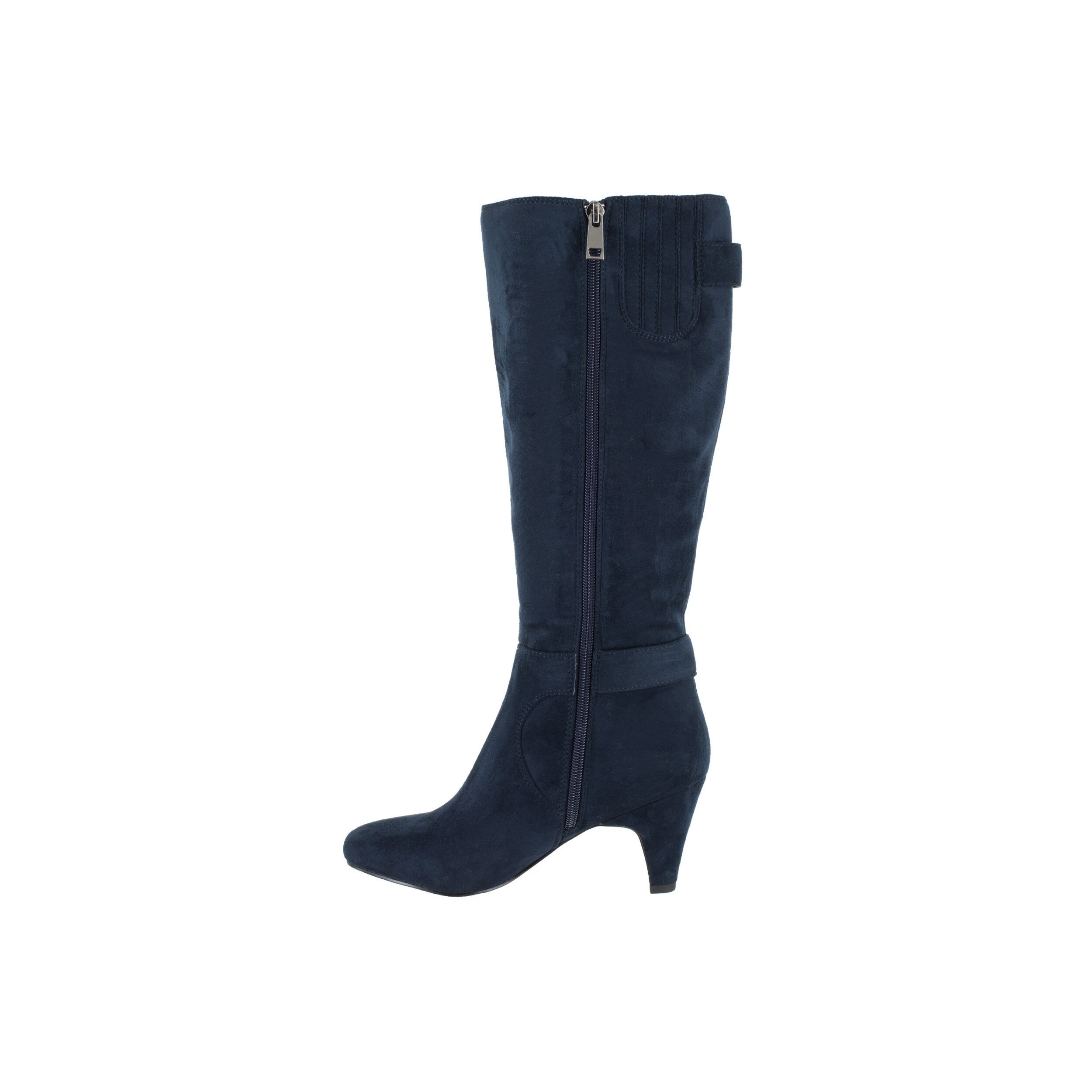 womens navy blue tall boots