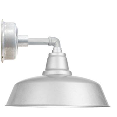 12" Goodyear LED Sconce Light with Cosmopolitan Arm in Galvanized Silver