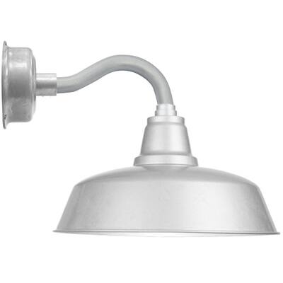 10" Goodyear LED Sconce Light with Chic Arm in Galvanized Silver