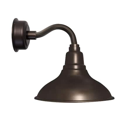 8" Dahlia LED Sconce Light with Chic arm in Mahogany Bronze