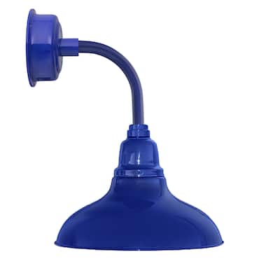 8" Dahlia LED Sconce Light with Trim Arm in Cobalt Blue