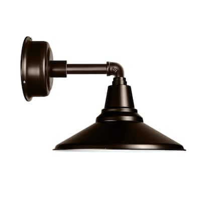 14" Calla LED Sconce Light with Cosmopolitan Arm in Mahogany Bronze