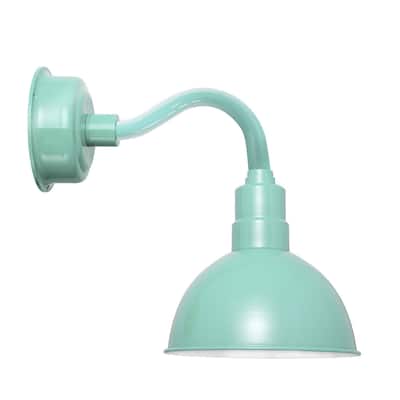 14" Blackspot LED Sconce Light with Chic Arm in Jade