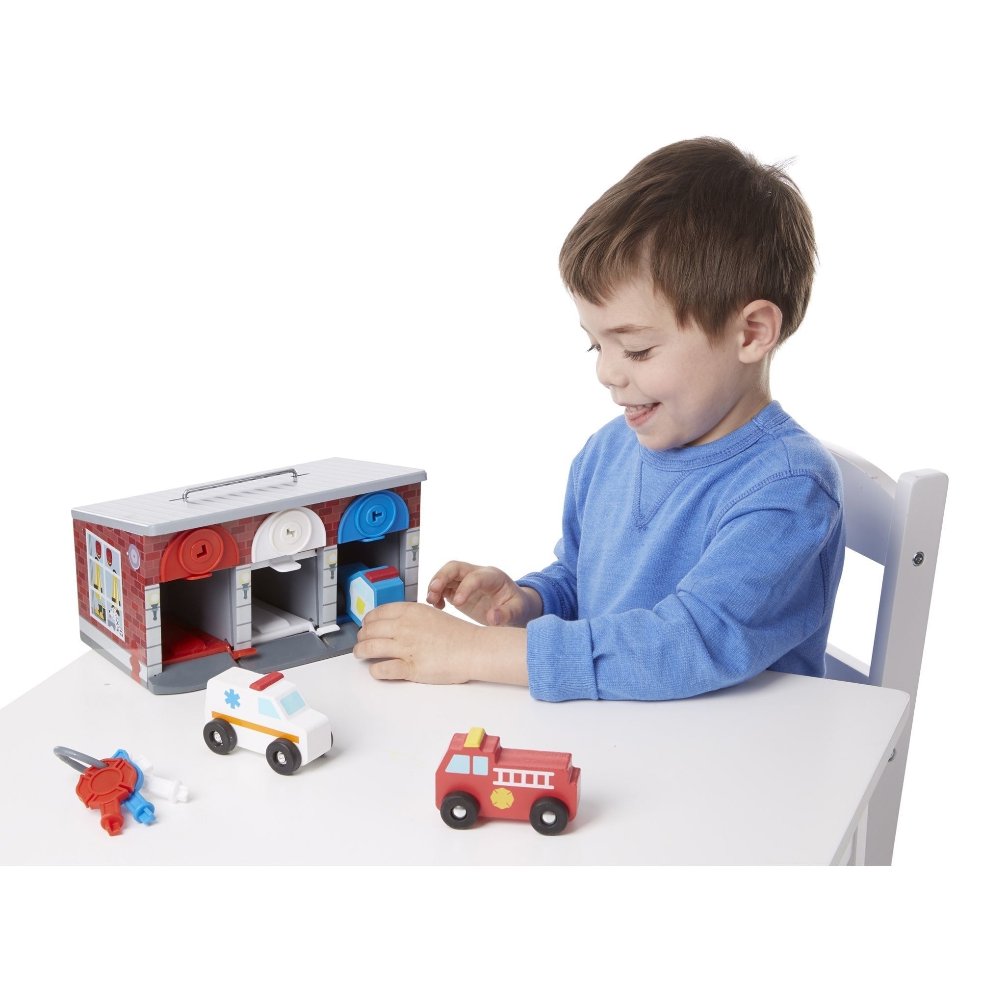 toy garage with keys