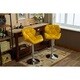 Glasgow Faux Leather Tufted Adjustable-height Bar Stools (Set of 2) - Thumbnail 16