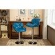 Glasgow Faux Leather Tufted Adjustable-height Bar Stools (Set of 2) - Thumbnail 5
