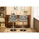 Glasgow Faux Leather Tufted Adjustable-height Bar Stools (Set of 2) - Thumbnail 8