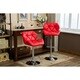 Glasgow Faux Leather Tufted Adjustable-height Bar Stools (Set of 2) - Thumbnail 11