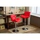 Glasgow Faux Leather Tufted Adjustable-height Bar Stools (Set of 2) - Thumbnail 10