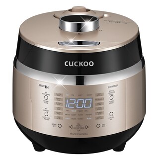 CUCKOO CRP-P0609S | 6-Cup (Uncooked) Pressure Rice Cooker | 12 Menu  Options: Quinoa, Nu Rung Ji, GABA/Brown Rice & More, Made in Korea |  Black/Copper