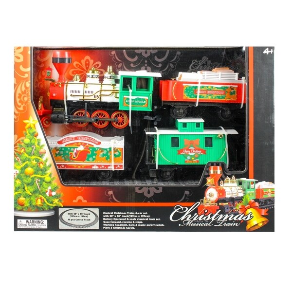 musical christmas train set