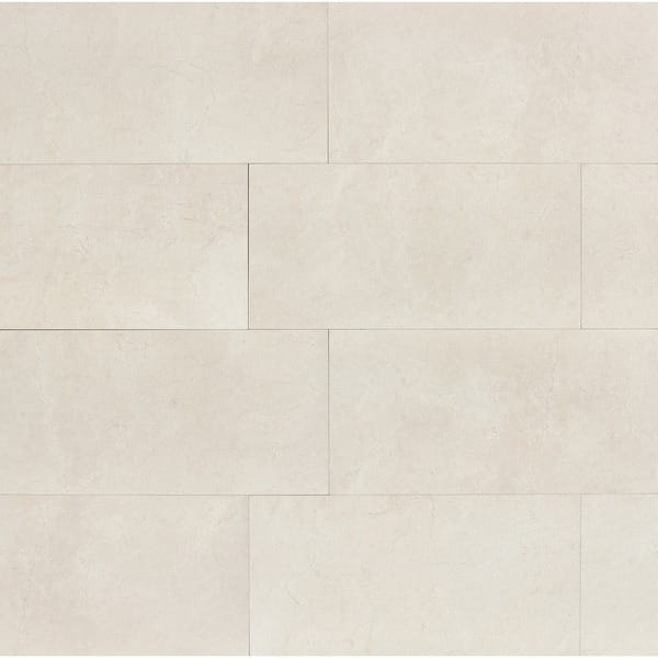 Alabaster Blanco Porcelain Wall and Floor Tile - 12 x 24 in. - The Tile Shop