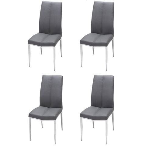 Somette Alyssa Side Chair with Chrome Legs (Set of 4)