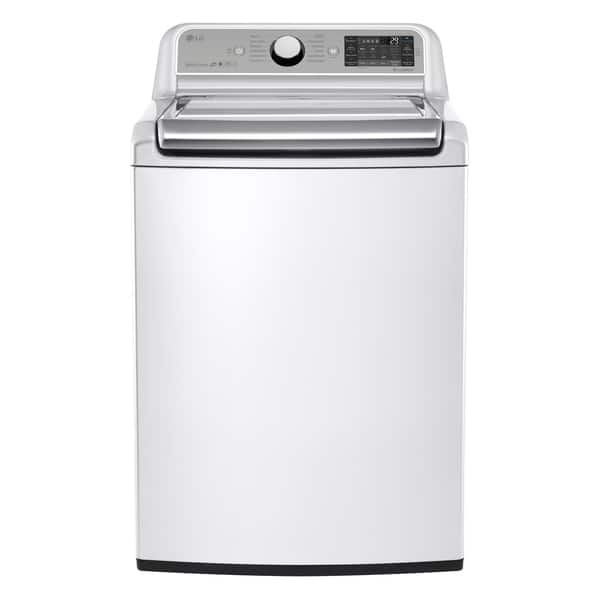 Lg Wt7500cw 5 2 Cu Ft Mega Capacity Top Load Washer With Turbowash™ Technology In White Bed