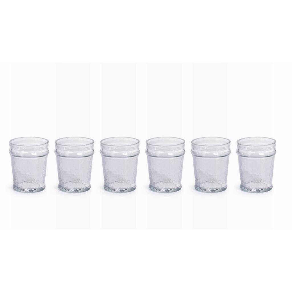 "Garan" Hammered Glass Old Fashioned Glass (Set of 6)