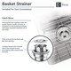 preview thumbnail 2 of 11, R1-1023 Stainless Steel Kitchen Sink with Cutting Board, Two Grids, and Two Strainers