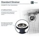 preview thumbnail 9 of 11, R1-1023 Stainless Steel Kitchen Sink with Cutting Board, Two Grids, and Two Strainers