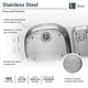preview thumbnail 4 of 11, R1-1007 Offset Stainless Steel Kitchen Sink in 18-Gauge with Cutting Board, Two Grids, and Two Strainers
