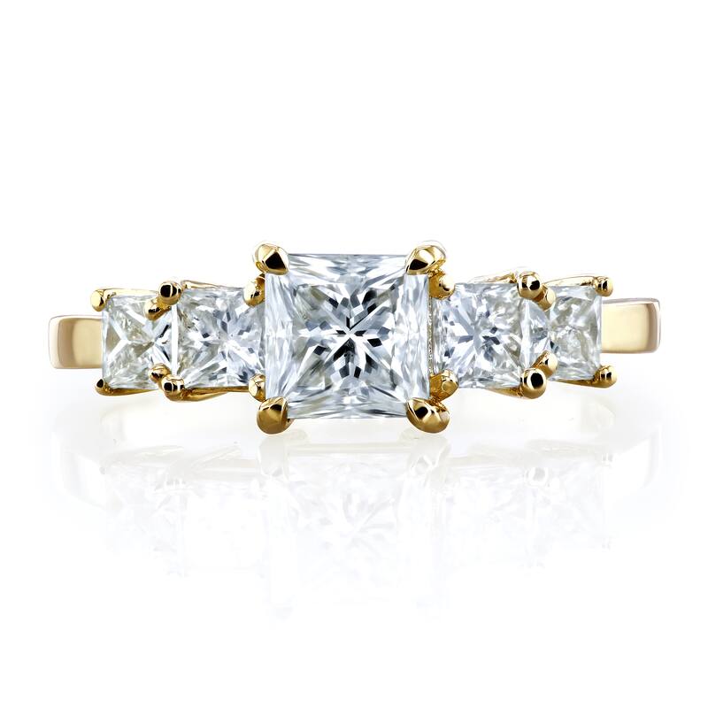 Kobelli 1.79 Carat Diamond EGL Certified 14k Solid Yellow Gold Five Stone Diamond Engagement Ring (VS2)