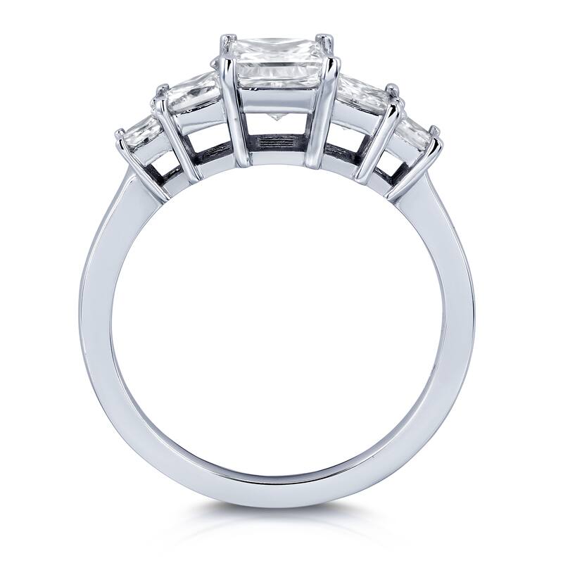 Kobelli 1.81 Carat Natural Diamond Certified 14k Solid White Gold Five Stone One-of-a-Kind Engagement Ring (G/VS1)