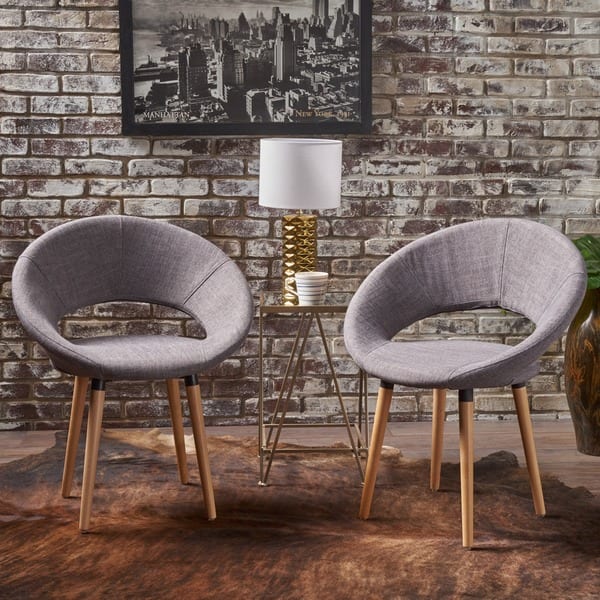 Keegan Modern Fabric Dining Chair Set Of 2 By Christopher Knight Home On Sale Overstock 16687200