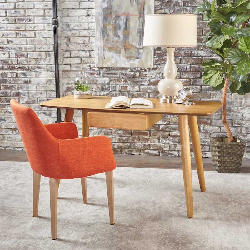 Kiersten Wood Study Table Desk with Overlay by Christopher Knight Home