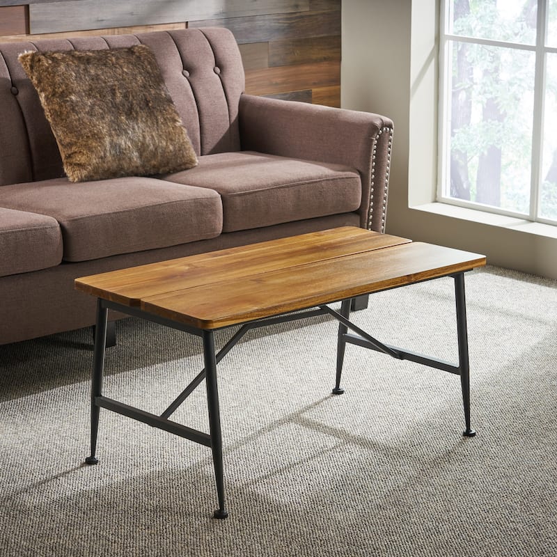 Eleanora Acacia Wood Coffee Table by Christopher Knight Home