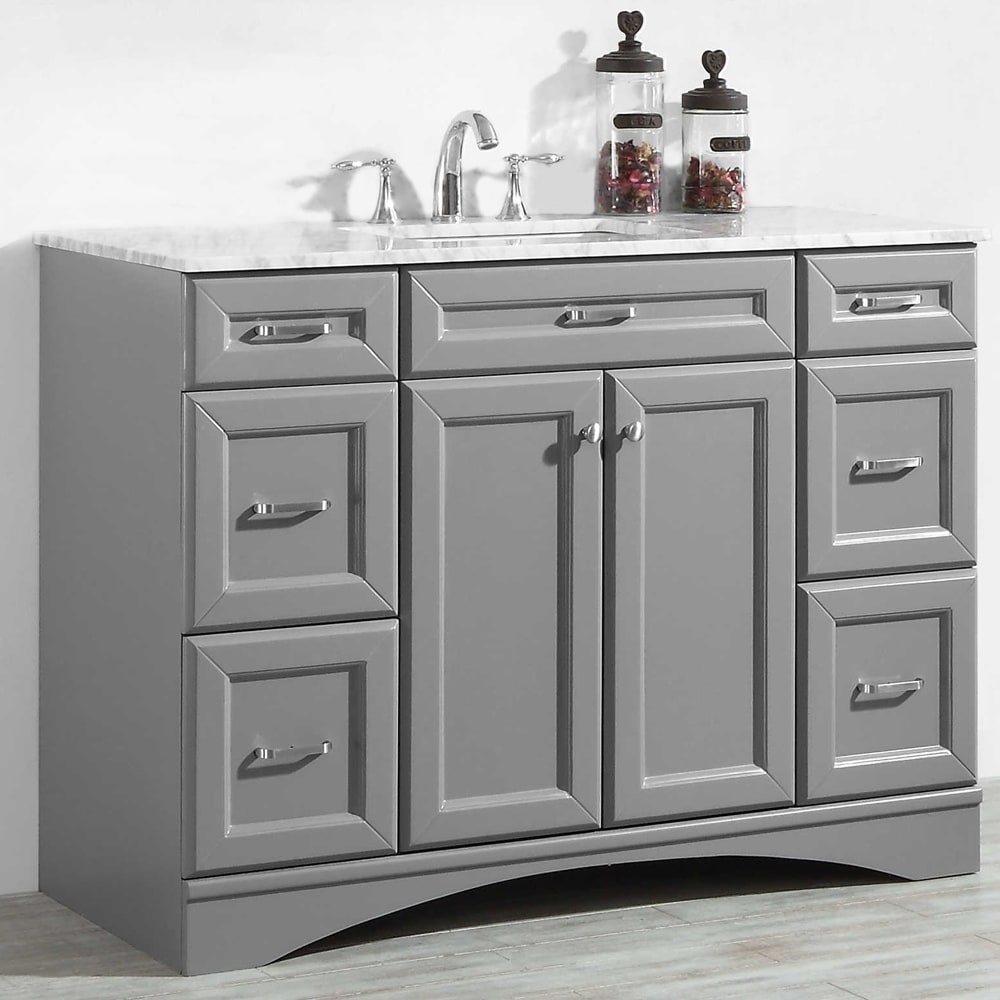 Shop Naples 48 Vanity In Grey Without Mirror On Sale Overstock 16689838