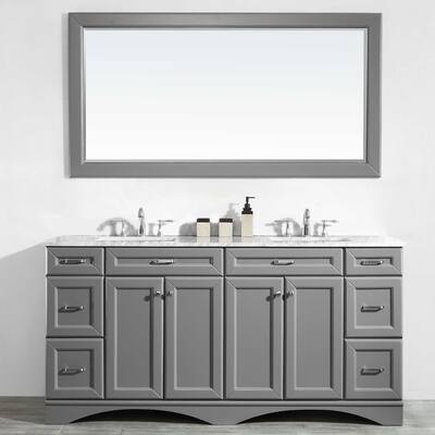Naples 72-inch Grey Double Vanity