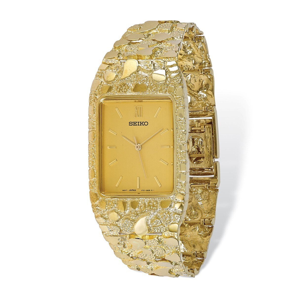 seiko square watch gold