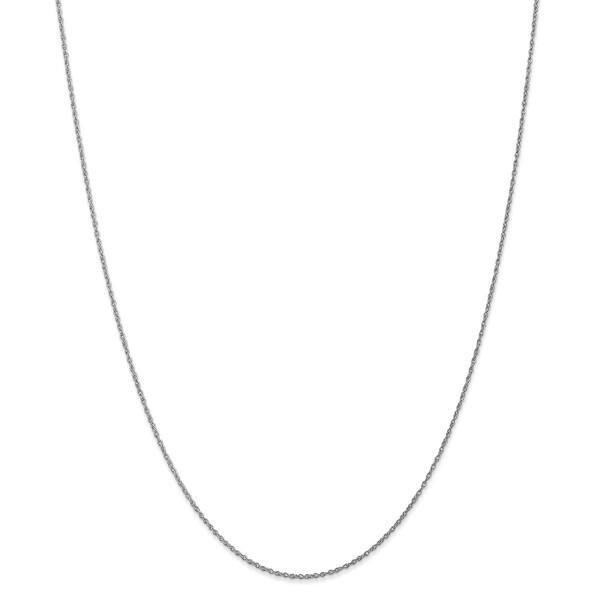 16 Inches 14k Solid White Gold Diamond-cut Carded Lite 0.8mm Rope Chain Necklace Spring Ring 16 Inches 14k Solid White Gold Diamond-cut Carded Lite 0.8mm Rope Chain Necklace Spring Ring