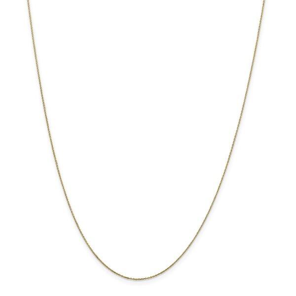 10K Gold 0.6mm Diamond Cut Cable Chain Necklace Jewelry 24 10K Gold 0.6mm Diamond Cut Cable Chain Necklace Jewelry 24