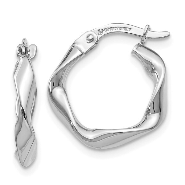 Versil 10 Karat White Gold Earrings On Free Shipping Versil 10 Karat White Gold Earrings
