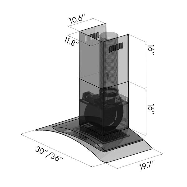 ZLINE 30 Convertible Vent Wall Mount Hood (KN4-30)