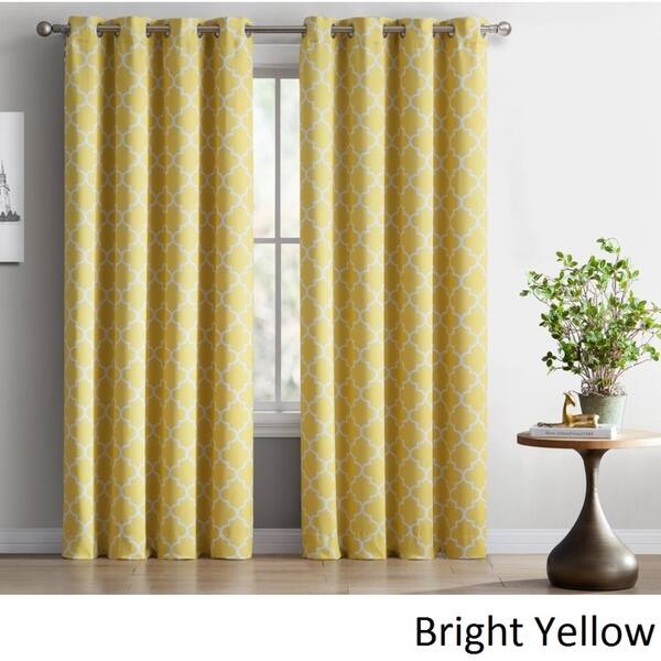 Shop Hlc Me Lattice Print Blackout Grommet Curtain Panel Pair