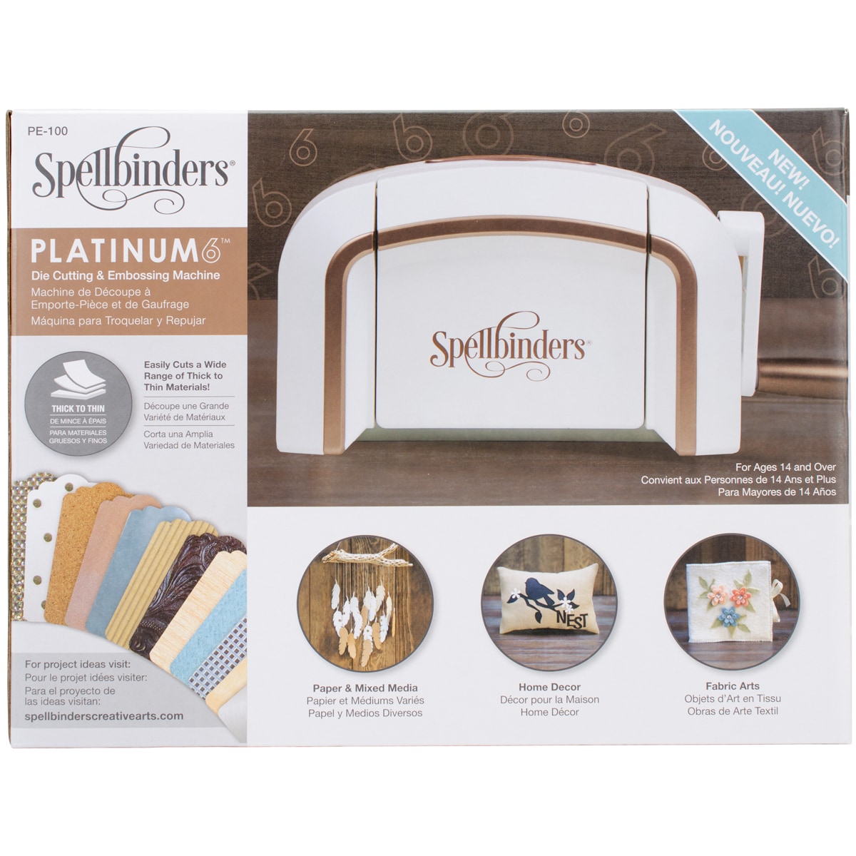 Spellbinders PE-100 Platinum 6.0 Die Cutting & Embossing Machine - 6  Platform : : Home & Kitchen