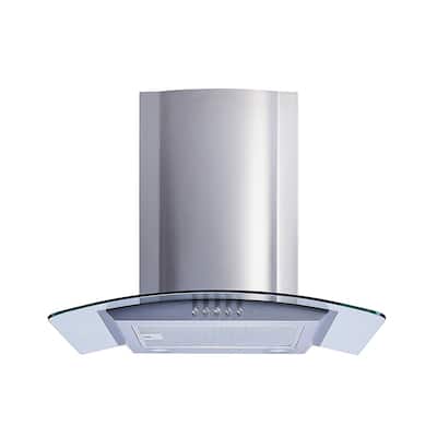 Winflo 30" Convertible Stainless Steel Tempered Glass Wall Mount Range Hood