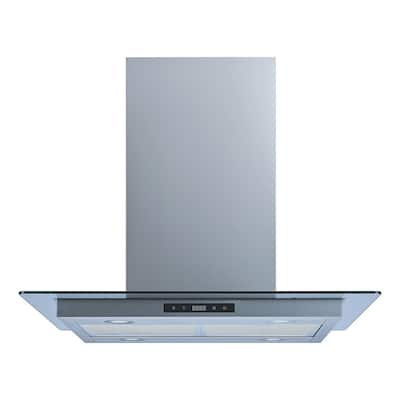 Winflo 30" 475 CFM Convertible Stainless Steel/Tempered Glass Island Range Hood