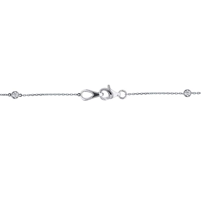 Auriya 14k Gold 1ct Pear-Cut Pink Sapphire and Halo Diamond Necklace
