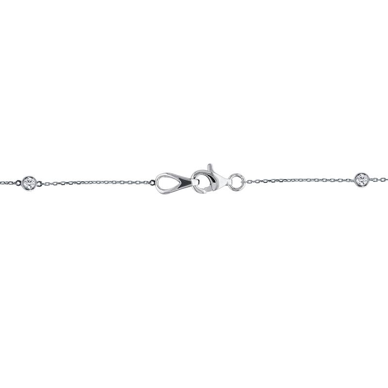 Auriya 14k Gold 1ct Pear-cut Ruby and Halo Diamond Chain Station Necklace 1 3/5ct TDW