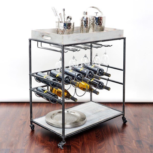 Old Dutch Avalon Wine And Serving Cart Free Shipping Today Old Dutch Avalon Wine And Serving Cart