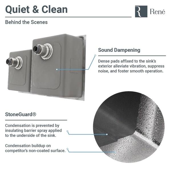 slide 2 of 14, R1-1022 Offset Double Bowl Stainless Steel Kitchen Sink with Cutting Board, Two Grids, and Two Strainers wide left - 16