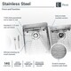 preview thumbnail 4 of 12, R1-1022 Offset Double Bowl Stainless Steel Kitchen Sink with Cutting Board, Two Grids, and Two Strainers
