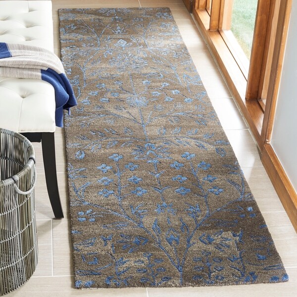 Safavieh Shire Handwoven Wool Traditional Oriental Brown Safavieh Shire Handwoven Wool Traditional Oriental Brown Blue Runner Rug 2 3 X 8 Free Shipping Today 16695831